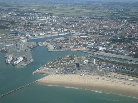 Le port de Calais vu du ciel