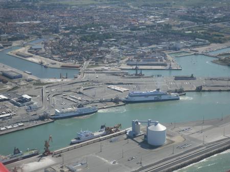 Le port de Calais vu du ciel